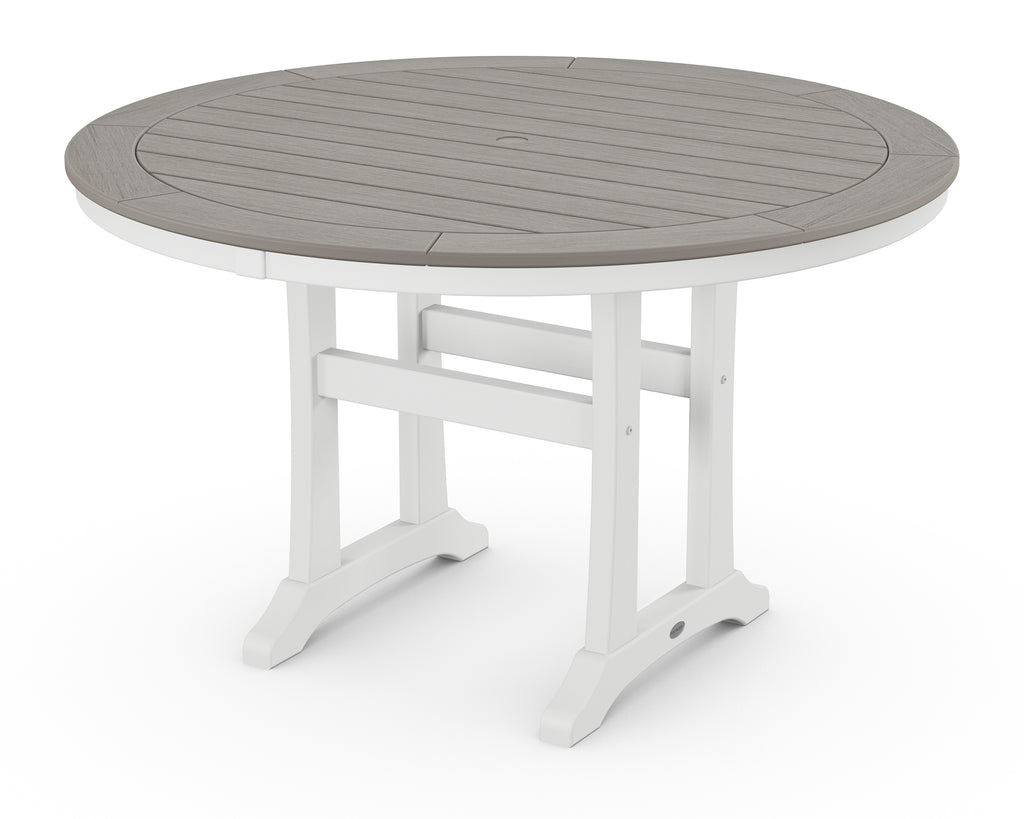 Nautical Trestle 48" Round Dining Table | Select Accents Retreat Home Furniture