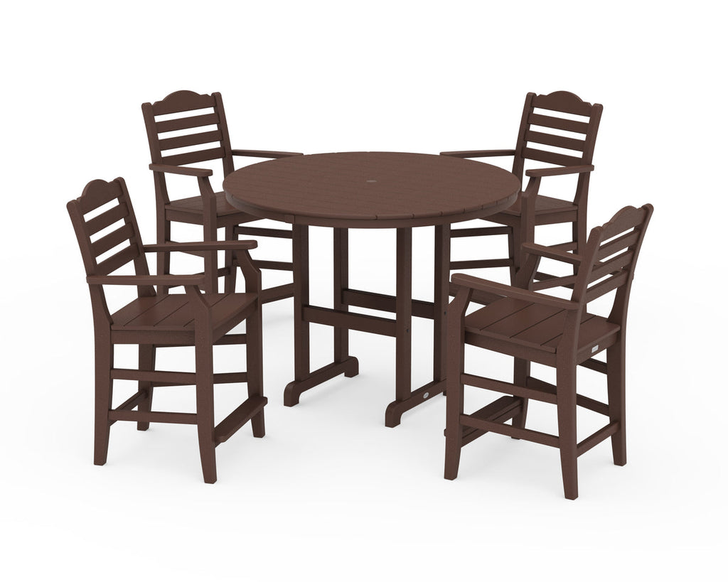 Savannah 5-Piece Round Farmhouse Counter Set Retreat Home Furniture