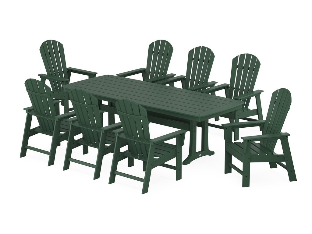 South Beach 9-Piece Dining Set with Trestle Legs Photo