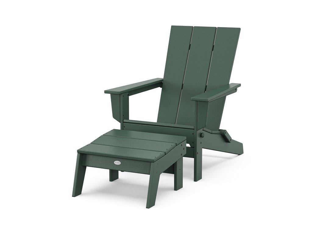 Modern Studio Folding Adirondack Chair with Ottoman Photo