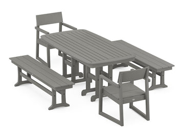 EDGE 5-Piece Dining Set with Benches Photo