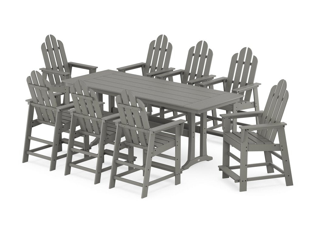 Long Island 9-Piece Farmhouse Counter Set with Trestle Legs Photo