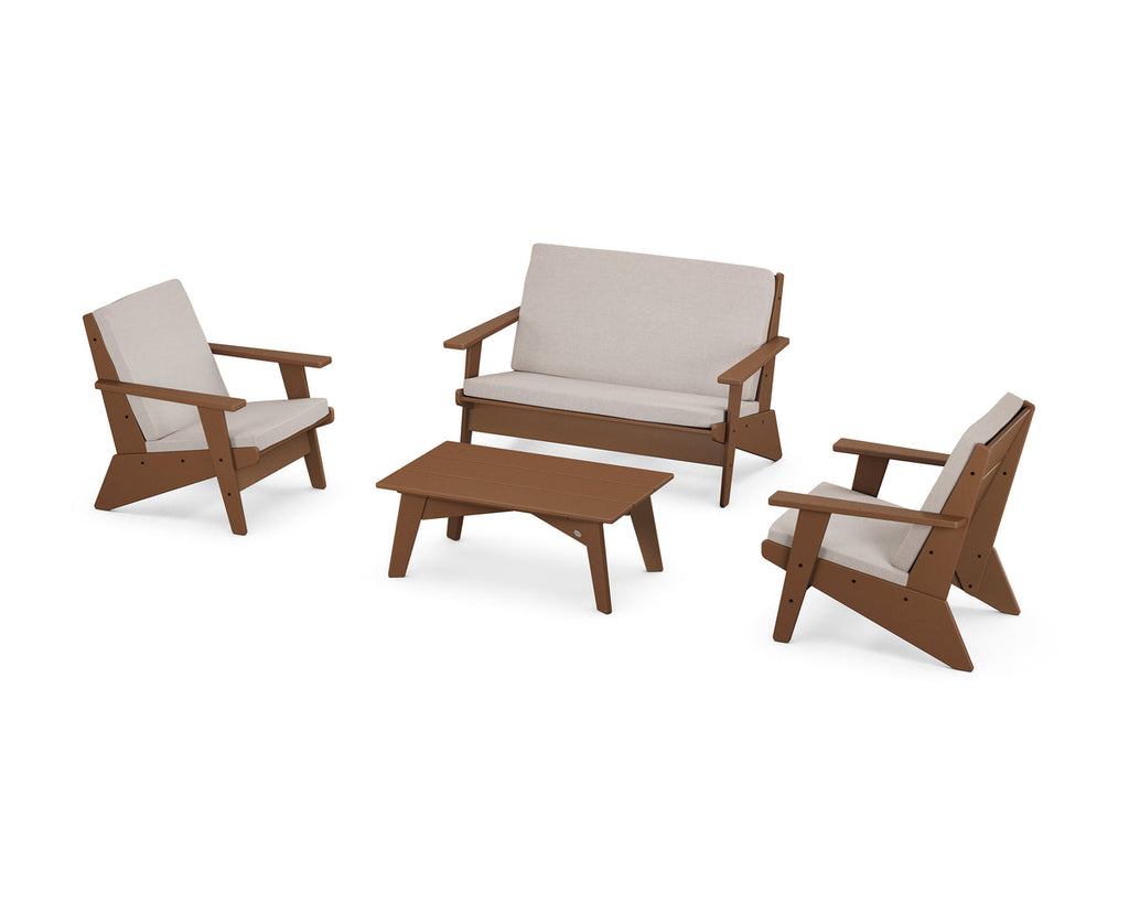 Riviera Modern Lounge 4-Piece Set Retreat Home Furniture