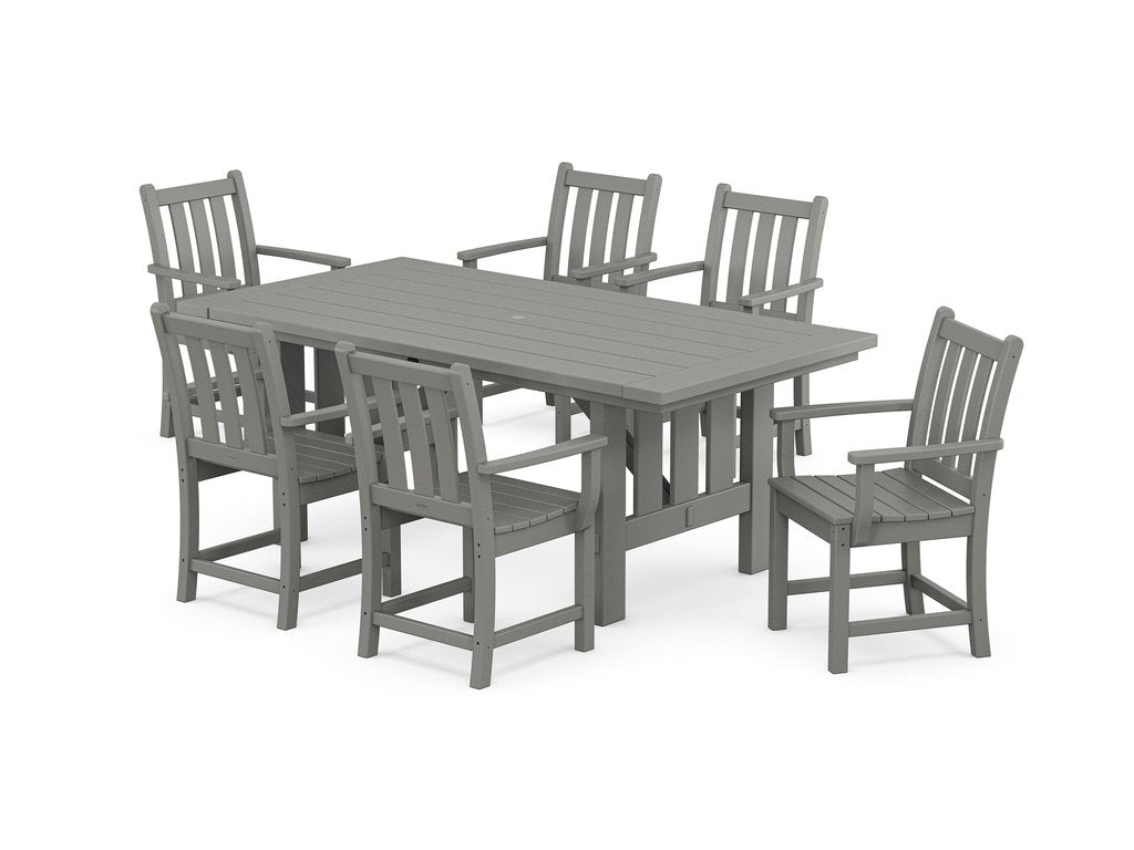 Traditional Garden Arm Chair 7-Piece Mission Dining Set Photo