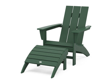 Modern Adirondack Chair 2-Piece Set with Ottoman Photo