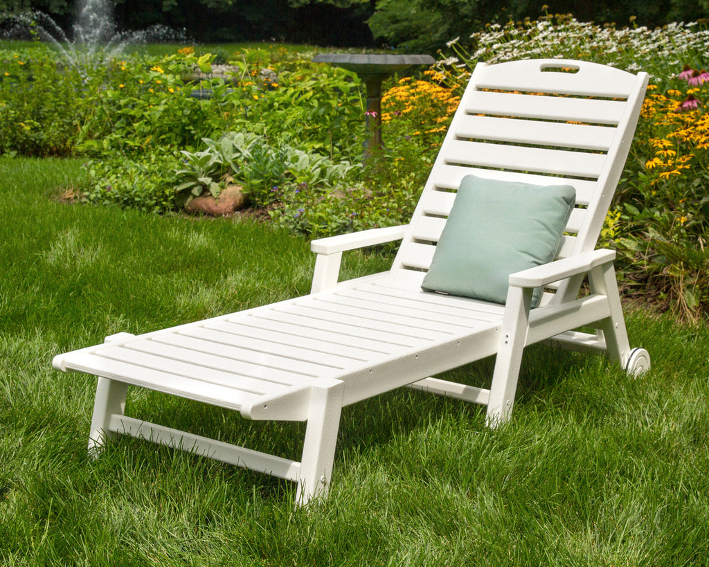 Nautical Chaise with Arms & Wheels Retreat Home Furniture