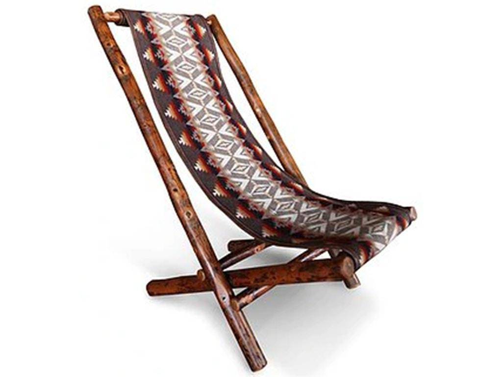 Hickory Lolo Folding Chair | Upholstered Accent Chair | Old Hickory