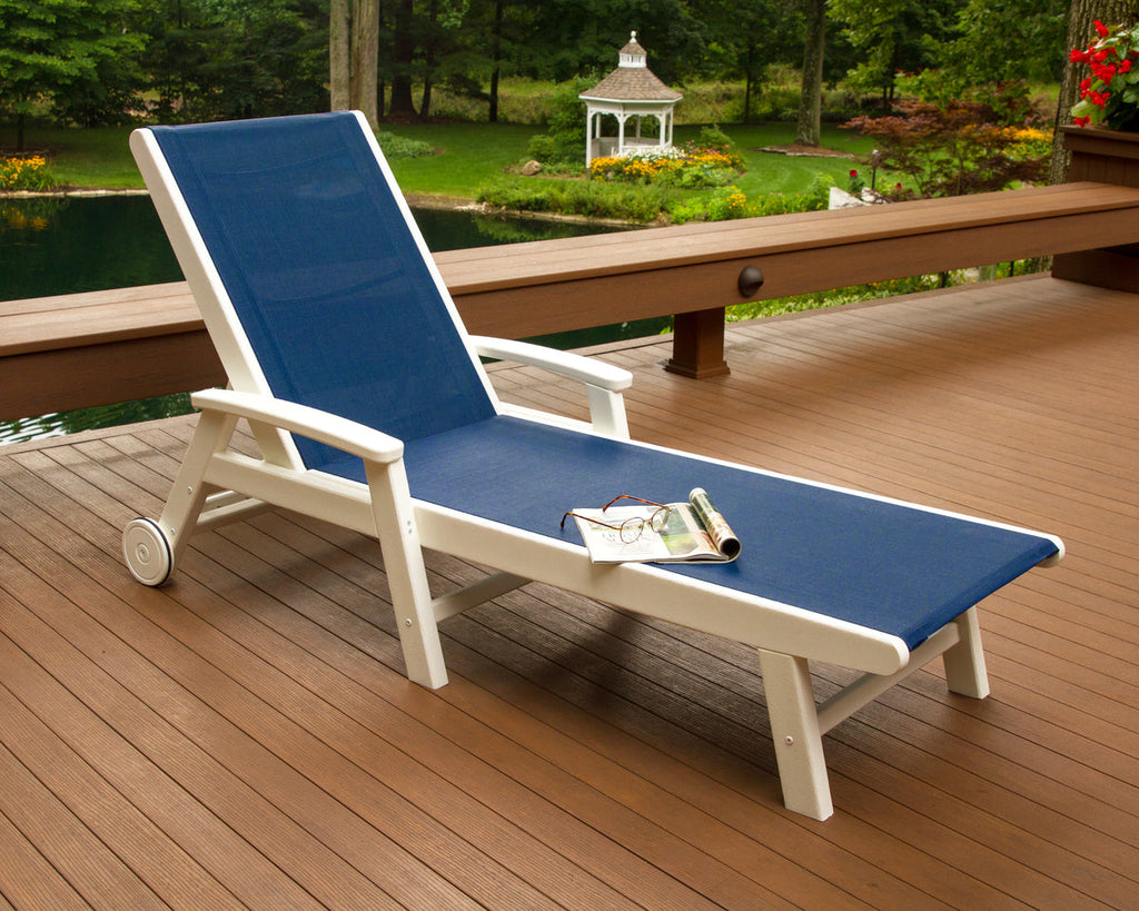 Coastal Chaise with Wheels Retreat Home Furniture