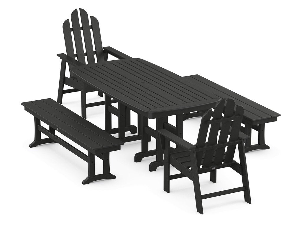 Long Island 5-Piece Dining Set with Benches Photo