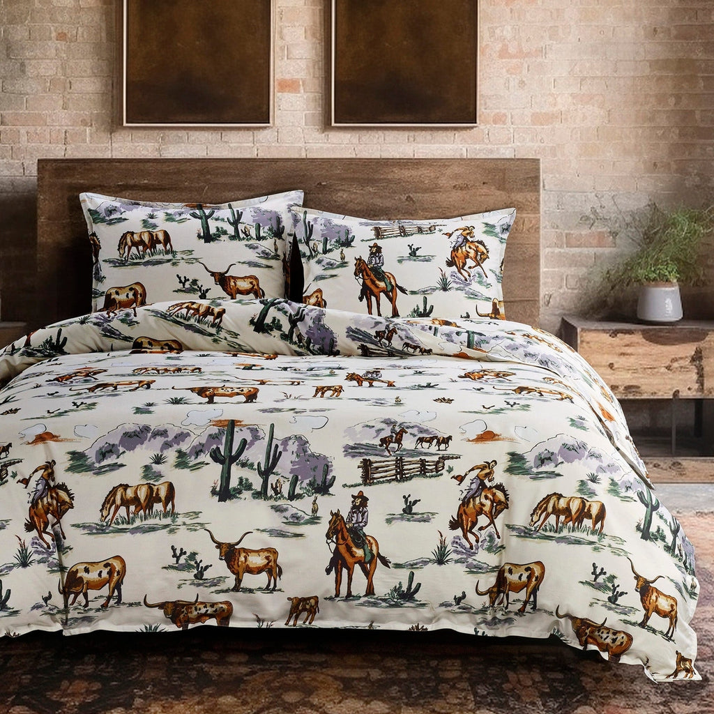 Ranch Life Reversible Duvet Cover Set Retreat Home Furniture