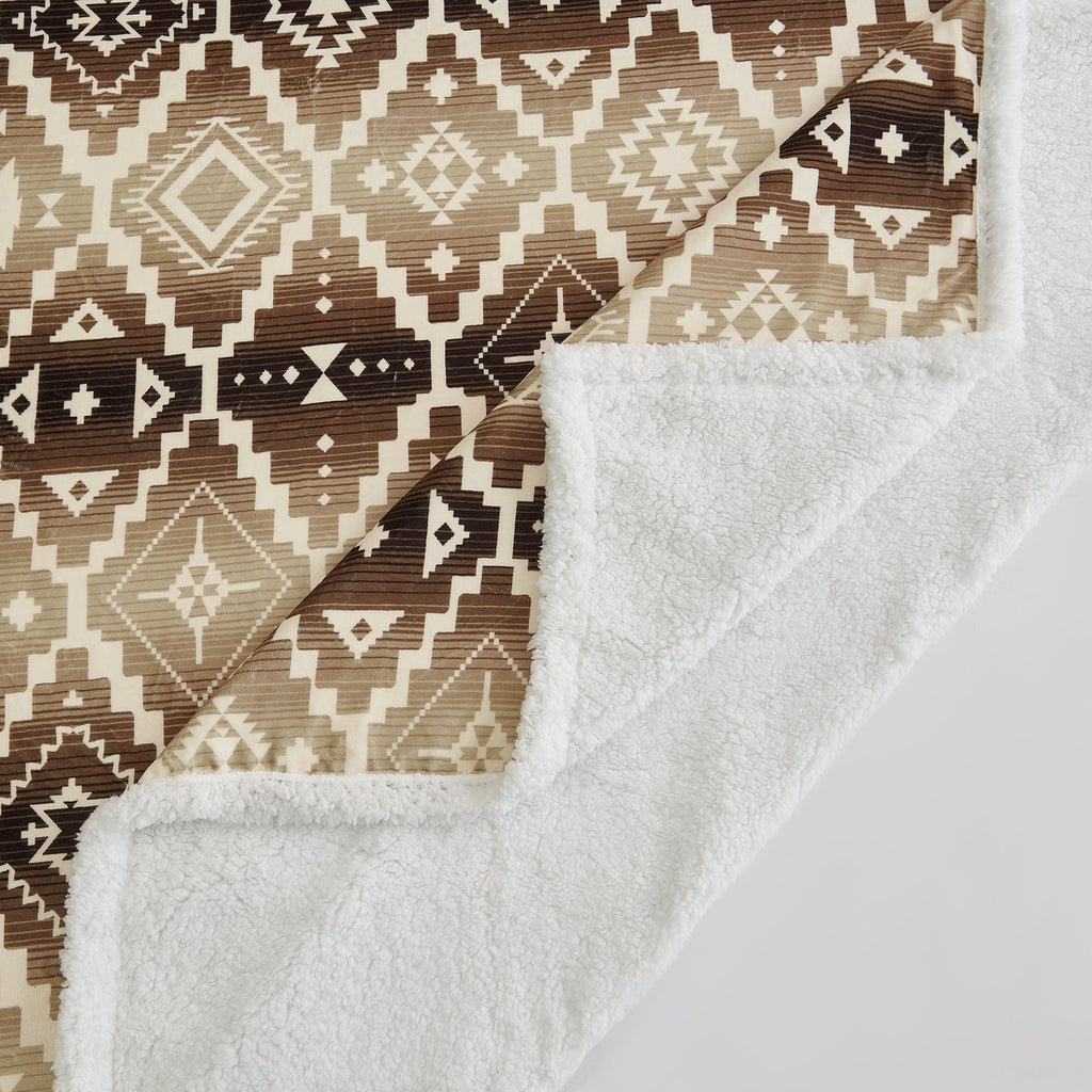 Chalet Aztec Campfire Sherpa Throw Retreat Home Furniture