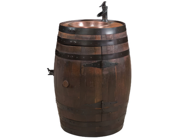 Barrel Vanity with Sink and Faucet Retreat Home Furniture