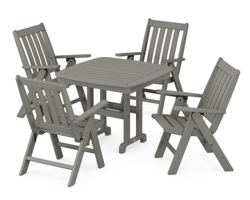 Vineyard Folding Chair 5-Piece Dining Set Photo