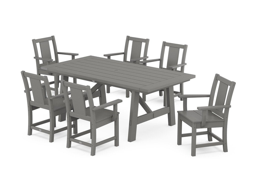 Prairie Arm Chair 7-Piece Rustic Farmhouse Dining Set Photo