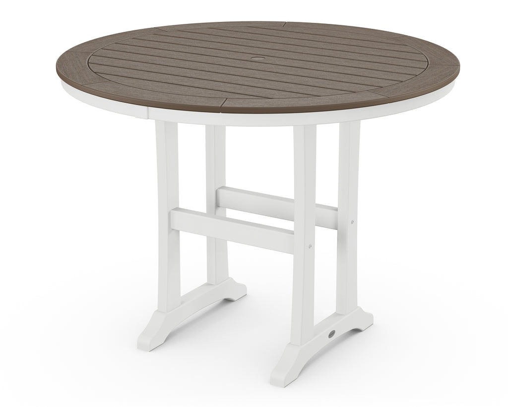 Nautical Trestle 48" Round Counter Table | Select Accents Retreat Home Furniture