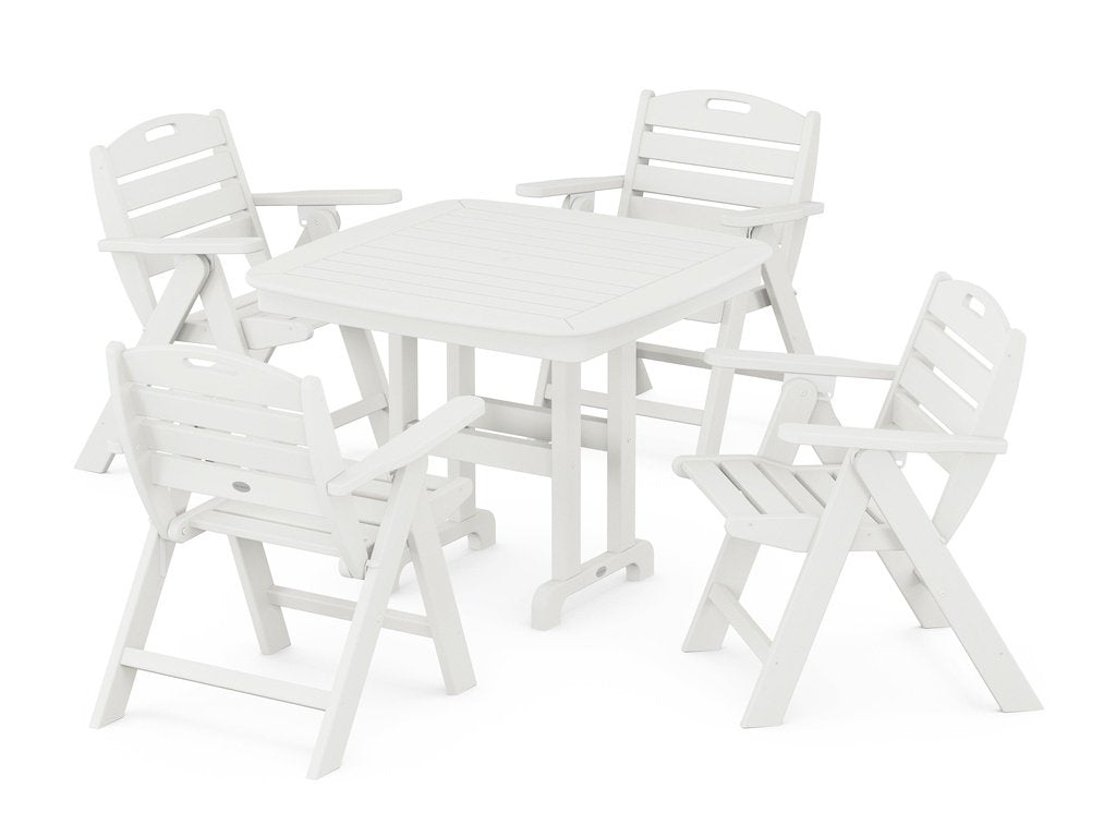 Nautical Folding Lowback Chair 5-Piece Dining Set Photo