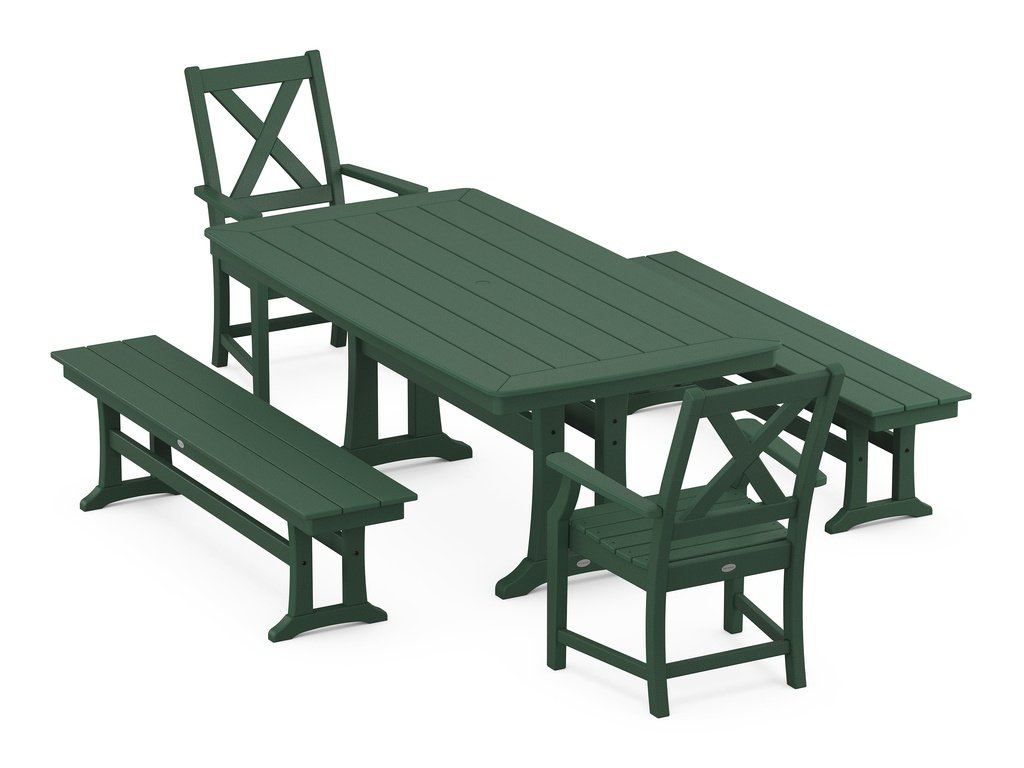 Braxton 5-Piece Dining Set with Trestle Legs Photo