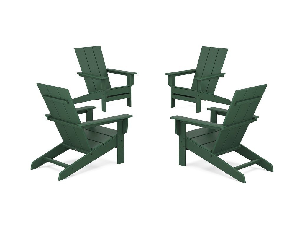 4-Piece Modern Studio Adirondack Chair Conversation Set Photo