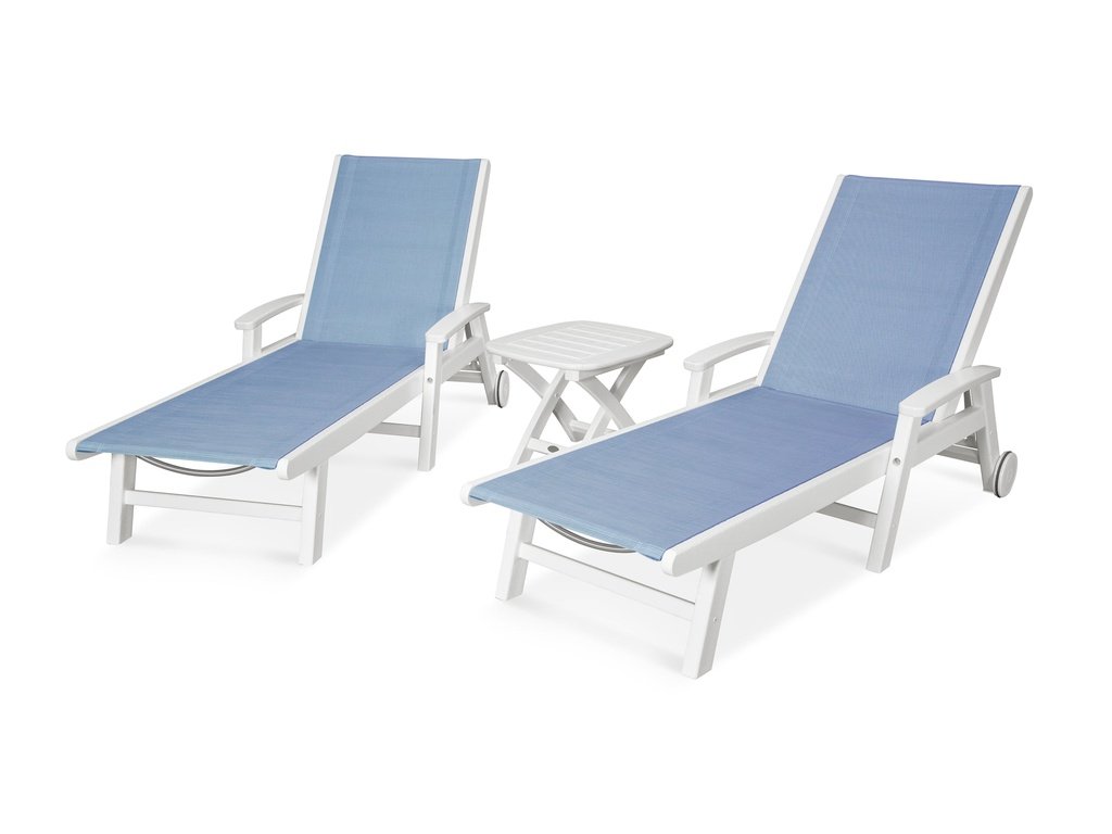 Coastal 3-Piece Wheeled Chaise Set Photo