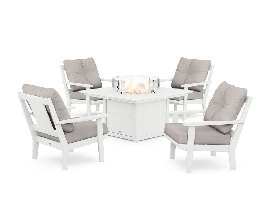 Prairie 5-Piece Deep Seating Set with Fire Pit Table Retreat Home Furniture