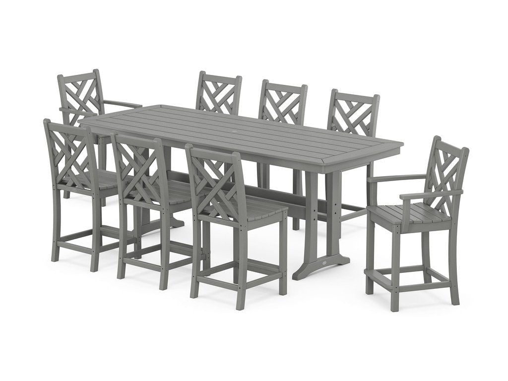Chippendale 9-Piece Counter Set with Trestle Legs Photo