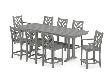 Chippendale 9-Piece Counter Set with Trestle Legs Photo