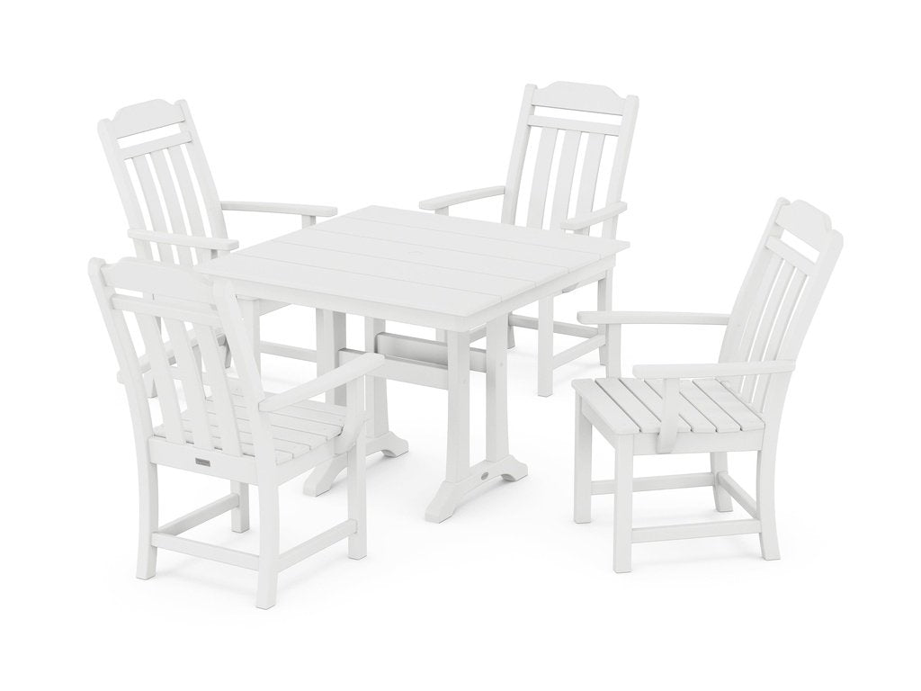 Country Living 5-Piece Farmhouse Dining Set with Trestle Legs Photo