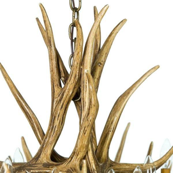 12 LT Faux Antler Chandelier