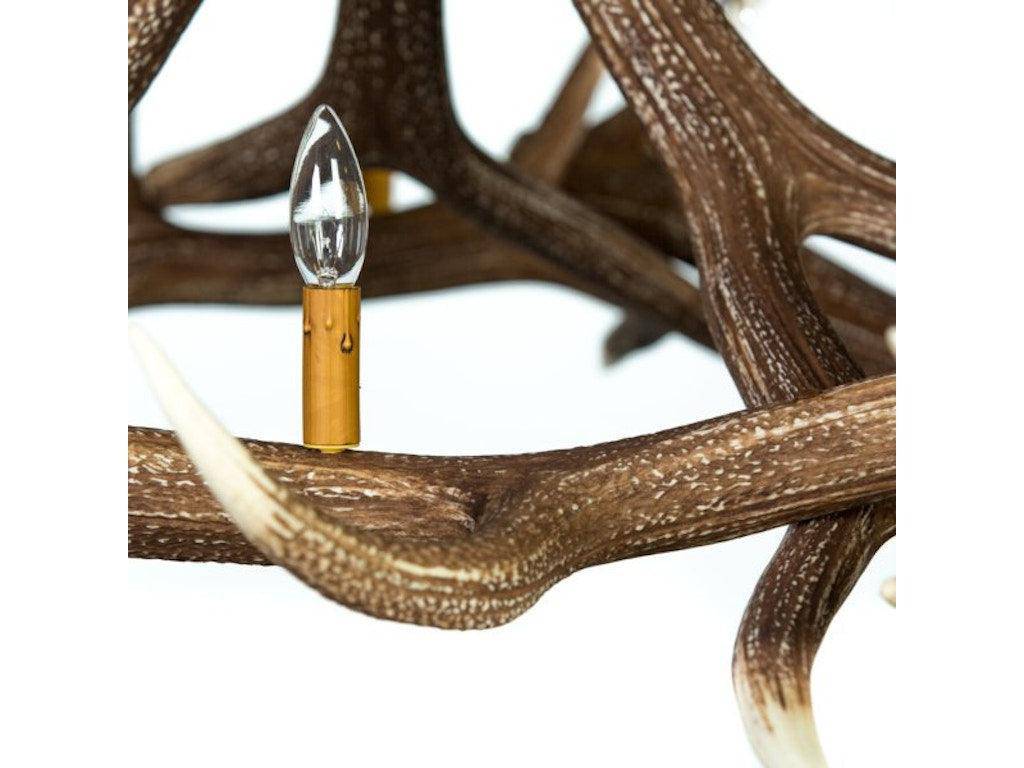 9 LT ELK FAUX ANTLR CHANDELIER