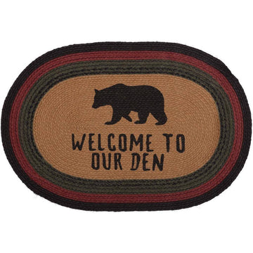 Jute Bear Welcome Rug