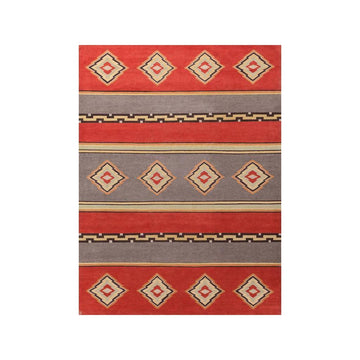 Grey/Rust Mesa Rug - 2' x 10'