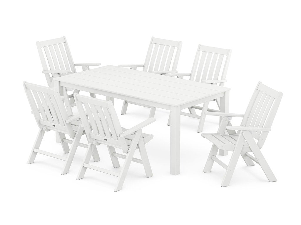 Vineyard Folding Chair 7-Piece Parsons Dining Set Photo