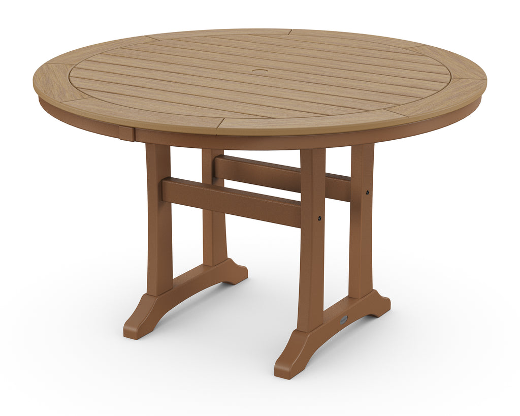 Nautical Trestle 48" Round Dining Table | Select Accents Retreat Home Furniture