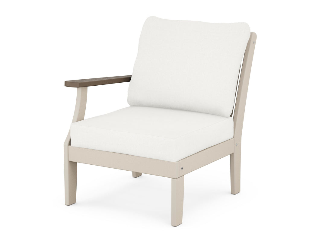 Braxton Modular Left Arm Chair | Natural Finish Retreat Home Furniture