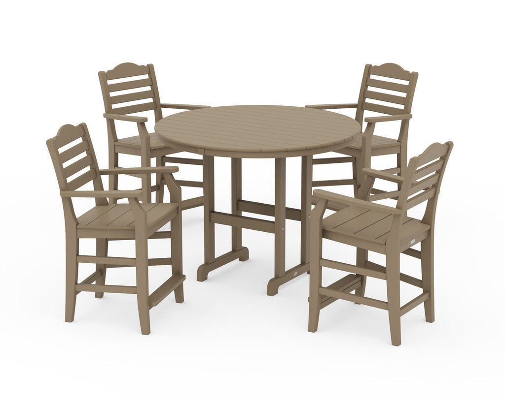 Savannah 5-Piece Round Farmhouse Counter Set Retreat Home Furniture