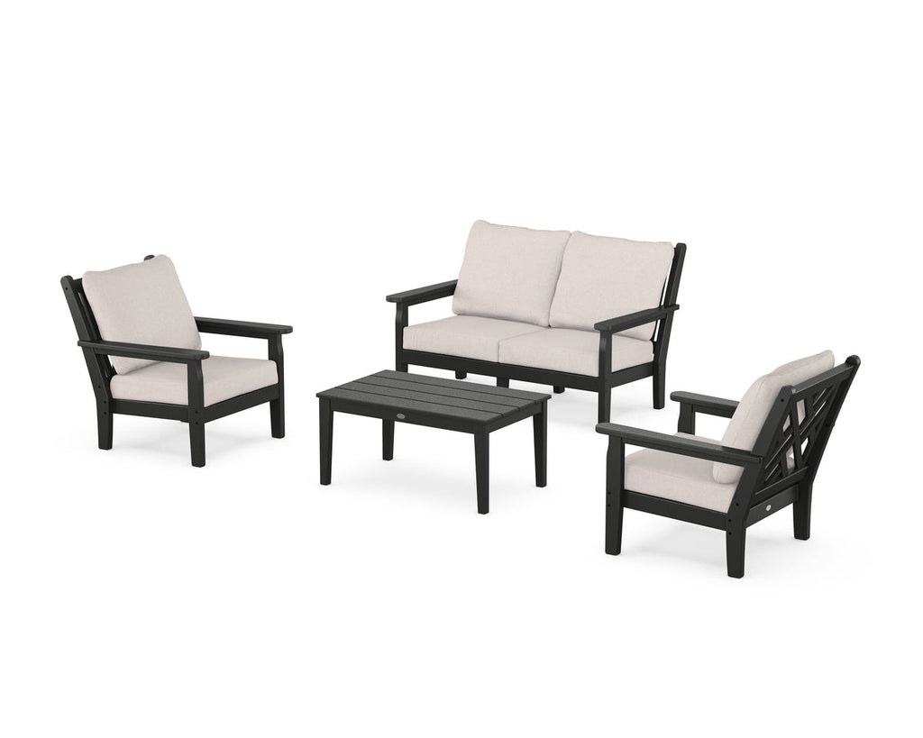 Chippendale 4-Piece Deep Seating Set with Loveseat Retreat Home Furniture