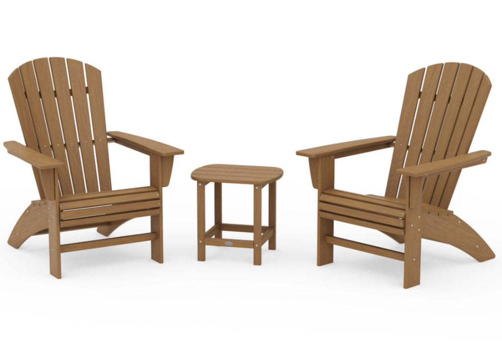 Nautical 3-Piece Curveback Adirondack Set Retreat Home Furniture