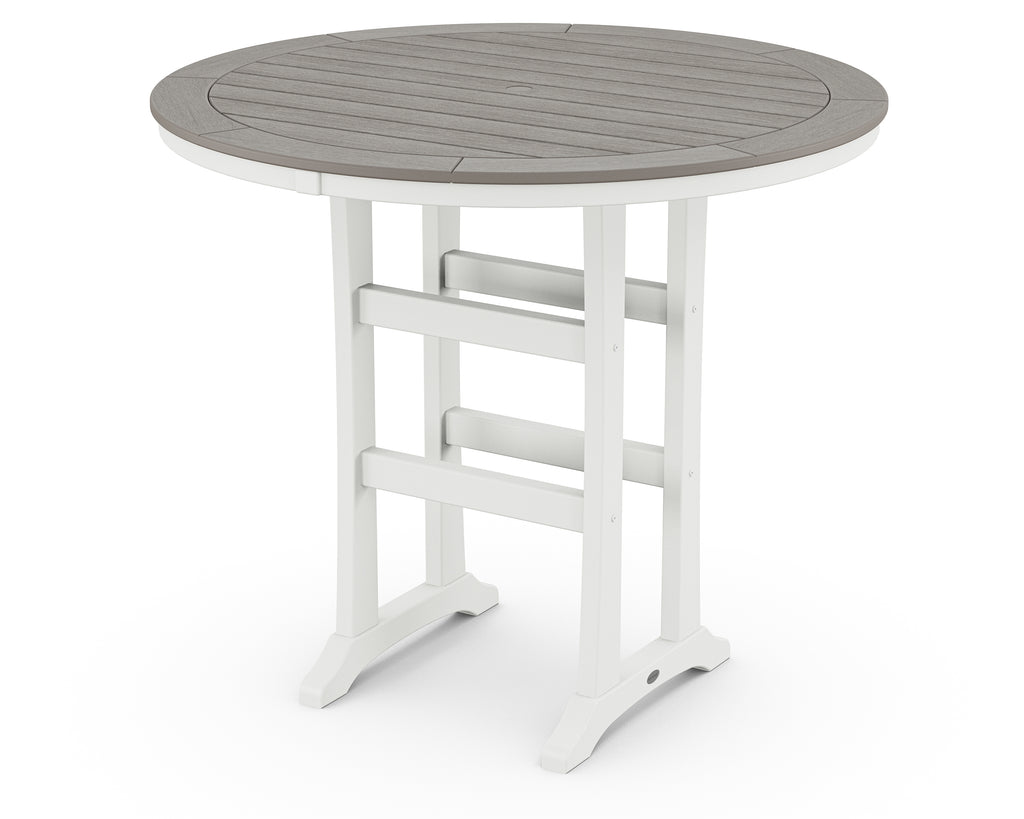 Nautical Trestle 48" Round Bar Table | Select Accents Retreat Home Furniture