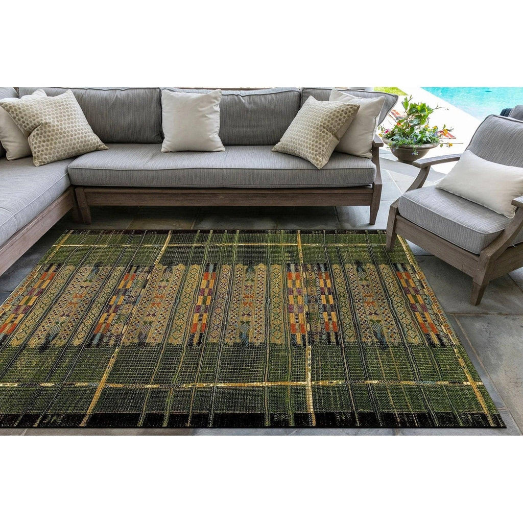 Tribal Stripe - Green - Retreat Home Furniture