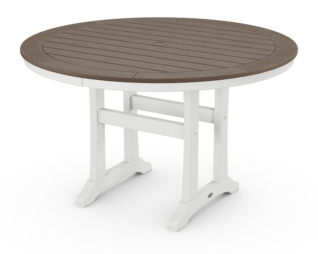 Nautical Trestle 48" Round Dining Table | Select Accents Retreat Home Furniture