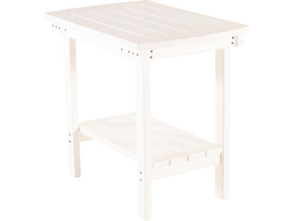 White Classic End Table