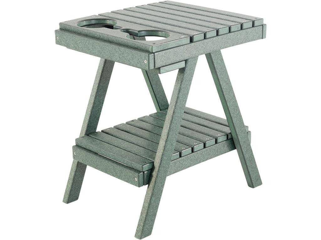 Woodland Green End Table with Cupholders