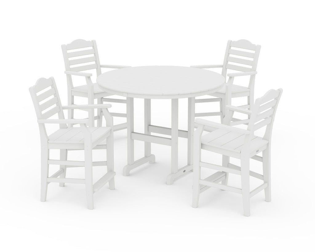 Savannah 5-Piece Round Farmhouse Counter Set Retreat Home Furniture