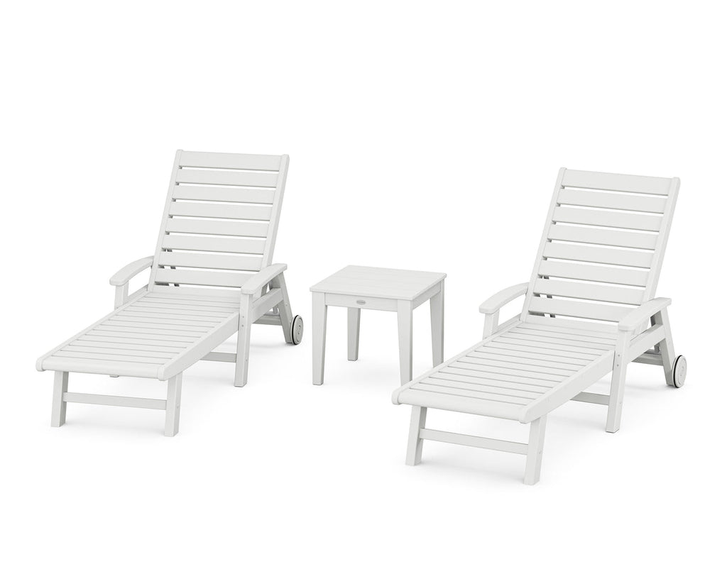 Signature Chaise 3-Piece Set with Wheels Retreat Home Furniture
