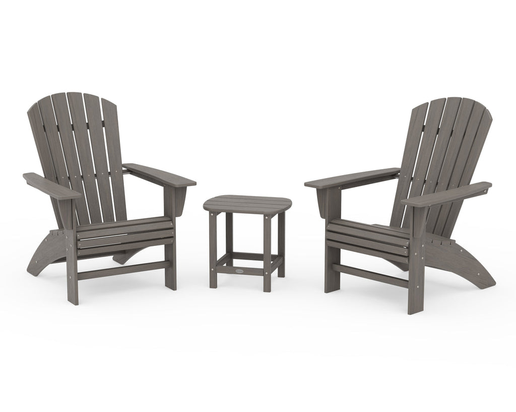 Nautical 3-Piece Curveback Adirondack Set Retreat Home Furniture