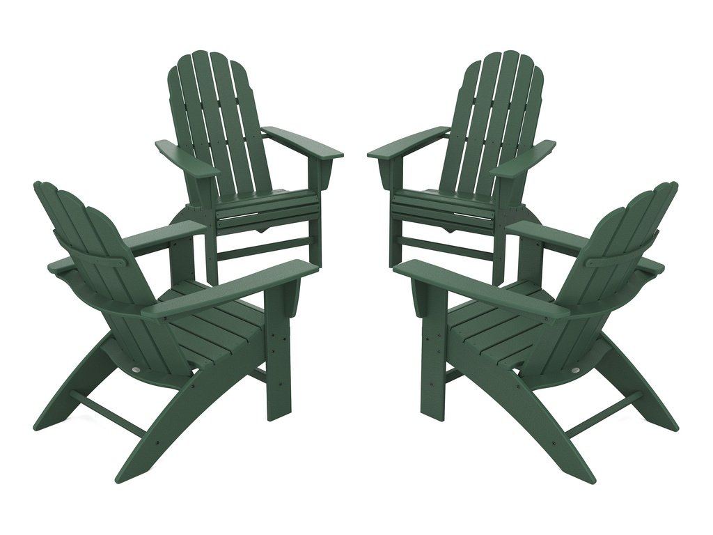 4-Piece Vineyard Curveback Adirondack Chair Conversation Set Photo