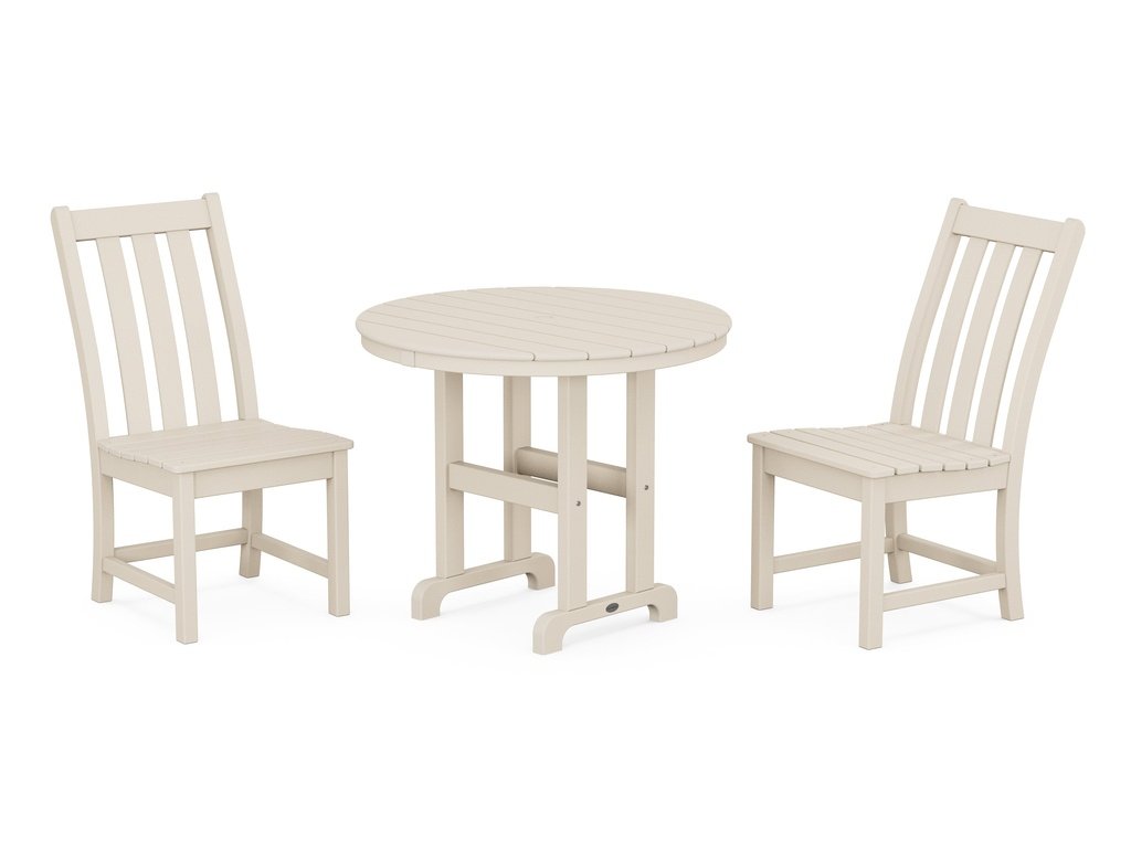 Vineyard Side Chair 3-Piece Round Dining Set Photo