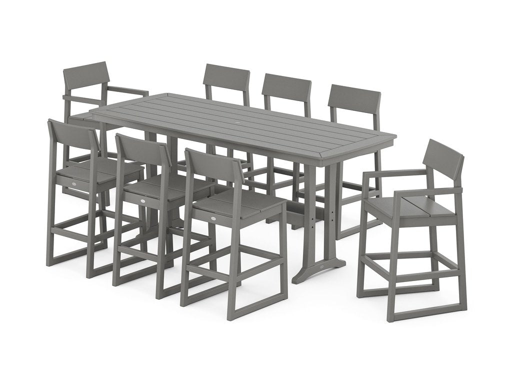 EDGE 9-Piece Bar Set with Trestle Legs Photo