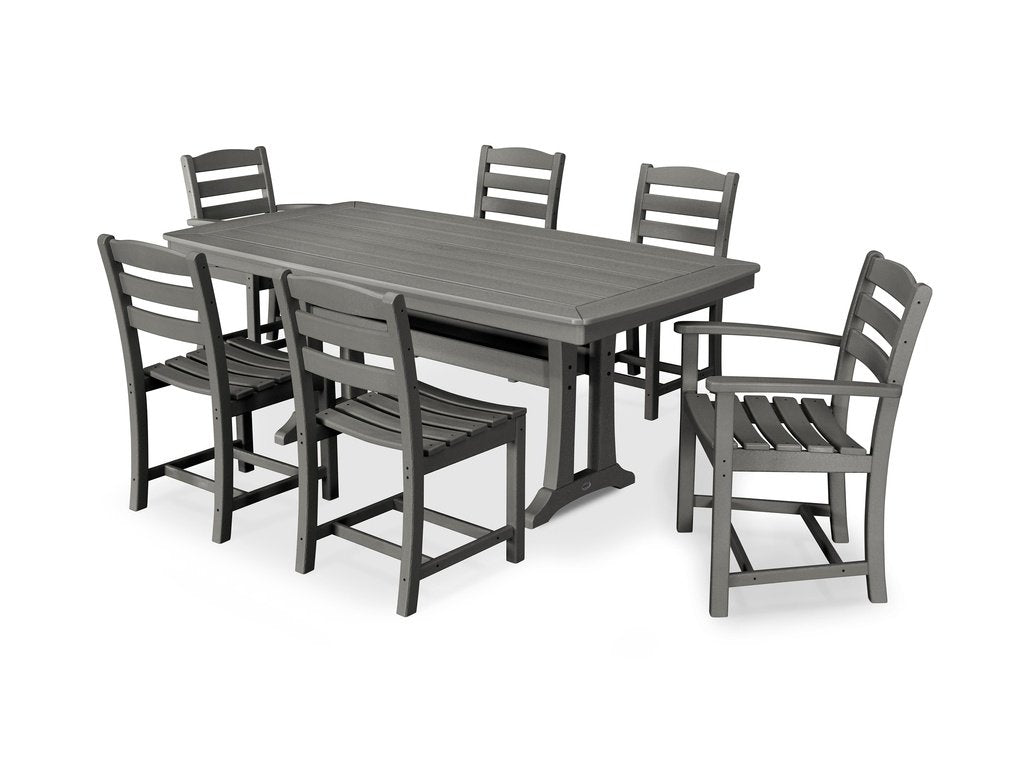 La Casa Café 7-Piece Dining Set with Trestle Legs Photo