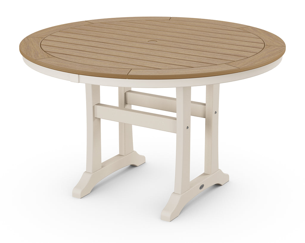 Nautical Trestle 48" Round Dining Table | Select Accents Retreat Home Furniture